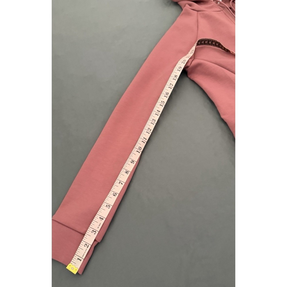 Fabletics Jacket Women XS Sammy Dark Rouge Hooded Full Zip Mauve Utility Gym - Picture 5 of 12